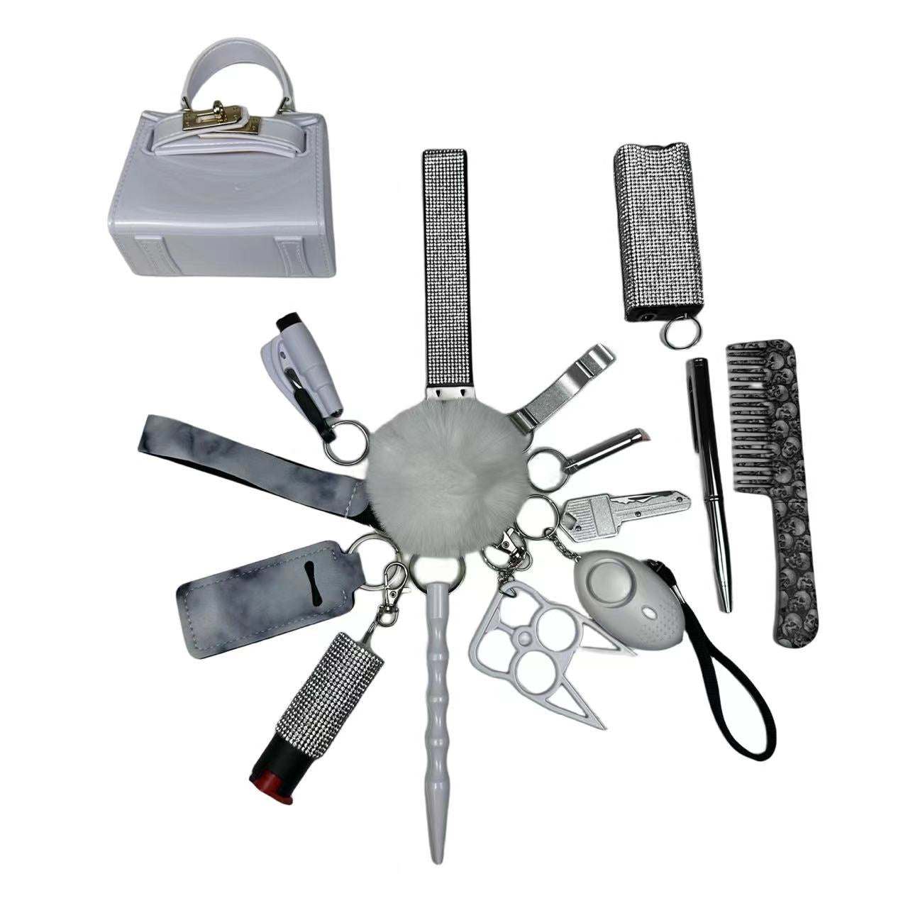 16pcs Self Defense Kechain Sets – Girlslucky