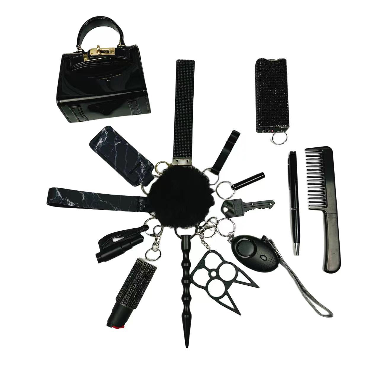 16pcs Self Defense Kechain Sets – Girlslucky